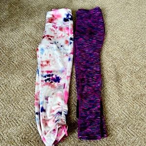 Two pairs of girls leggings, size 8